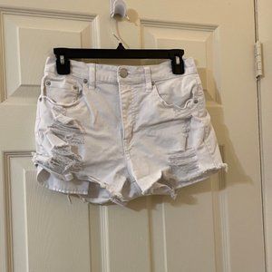 White Jean Shorts